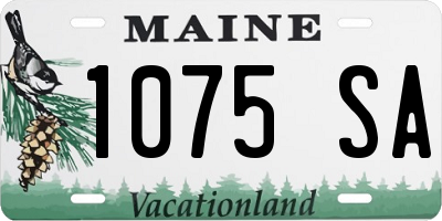 ME license plate 1075SA