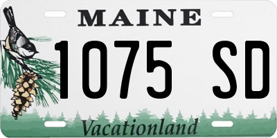 ME license plate 1075SD