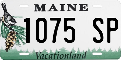 ME license plate 1075SP