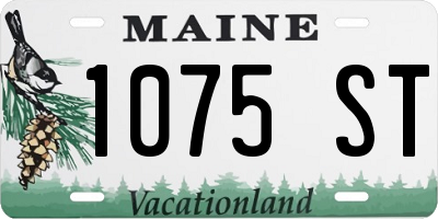 ME license plate 1075ST