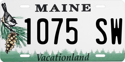 ME license plate 1075SW