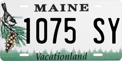 ME license plate 1075SY
