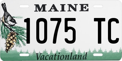 ME license plate 1075TC