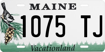 ME license plate 1075TJ