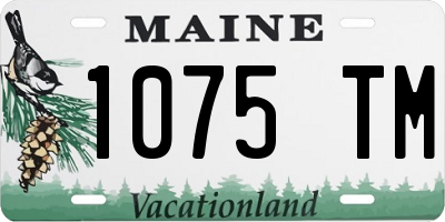 ME license plate 1075TM