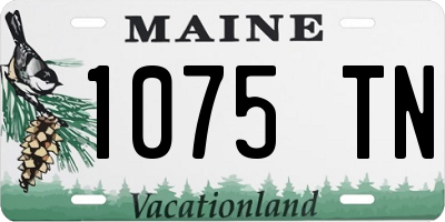 ME license plate 1075TN