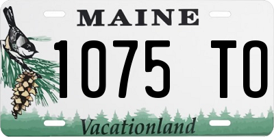 ME license plate 1075TO