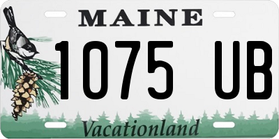ME license plate 1075UB
