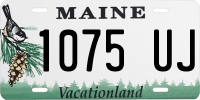 ME license plate 1075UJ
