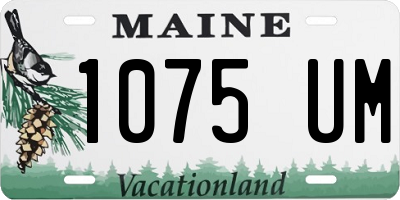 ME license plate 1075UM
