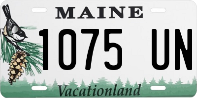 ME license plate 1075UN