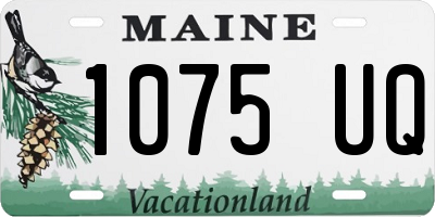 ME license plate 1075UQ