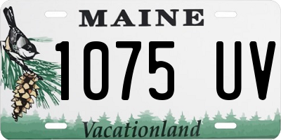 ME license plate 1075UV