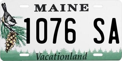 ME license plate 1076SA