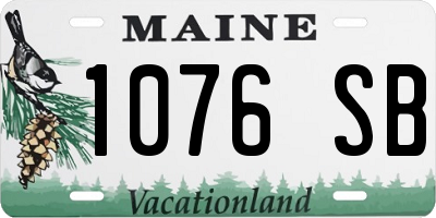 ME license plate 1076SB