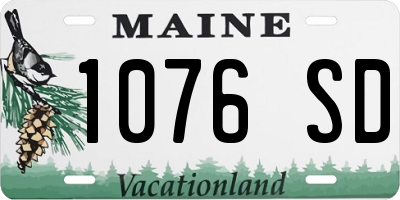 ME license plate 1076SD