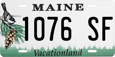 ME license plate 1076SF