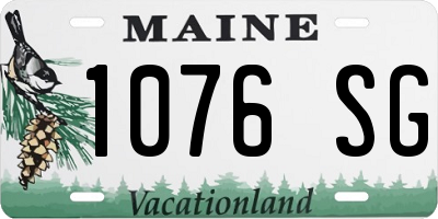 ME license plate 1076SG