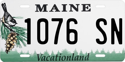 ME license plate 1076SN