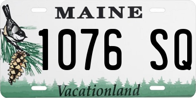 ME license plate 1076SQ