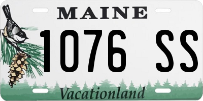ME license plate 1076SS