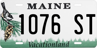 ME license plate 1076ST