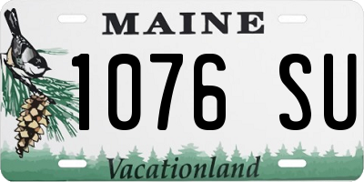 ME license plate 1076SU