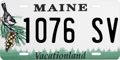 ME license plate 1076SV