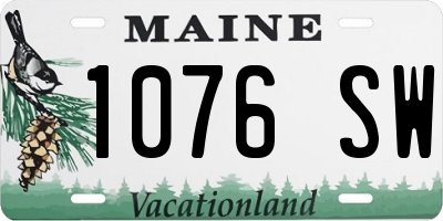 ME license plate 1076SW
