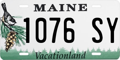 ME license plate 1076SY