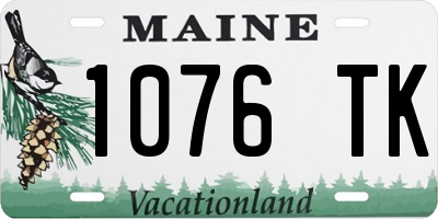 ME license plate 1076TK