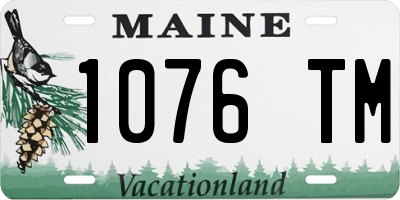 ME license plate 1076TM