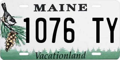 ME license plate 1076TY