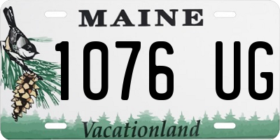 ME license plate 1076UG