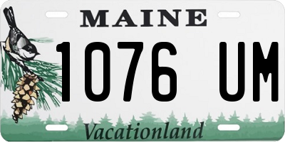 ME license plate 1076UM