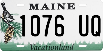 ME license plate 1076UQ