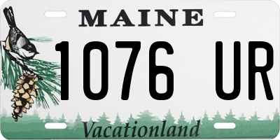 ME license plate 1076UR