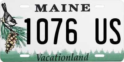 ME license plate 1076US