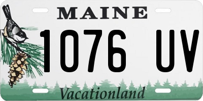 ME license plate 1076UV