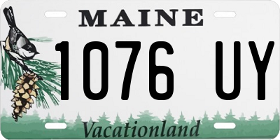 ME license plate 1076UY