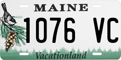 ME license plate 1076VC