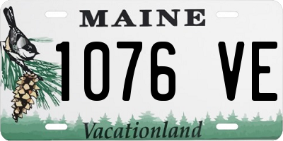 ME license plate 1076VE