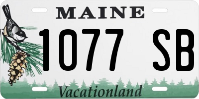ME license plate 1077SB
