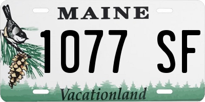 ME license plate 1077SF