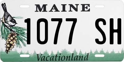 ME license plate 1077SH
