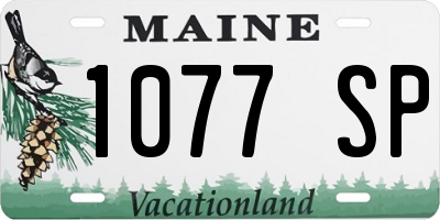 ME license plate 1077SP