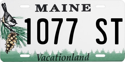 ME license plate 1077ST
