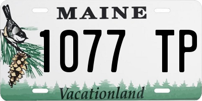 ME license plate 1077TP