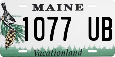 ME license plate 1077UB