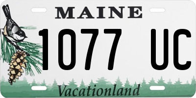 ME license plate 1077UC